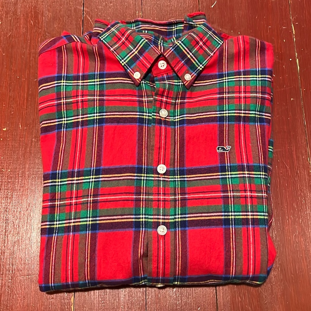 Vineyard Vines -Boys -Flannel -Holiday Button Down